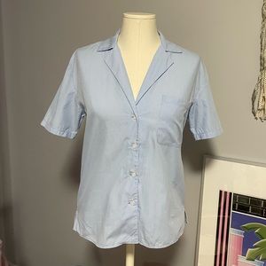 Sunday Best short sleeve striped button down shirt